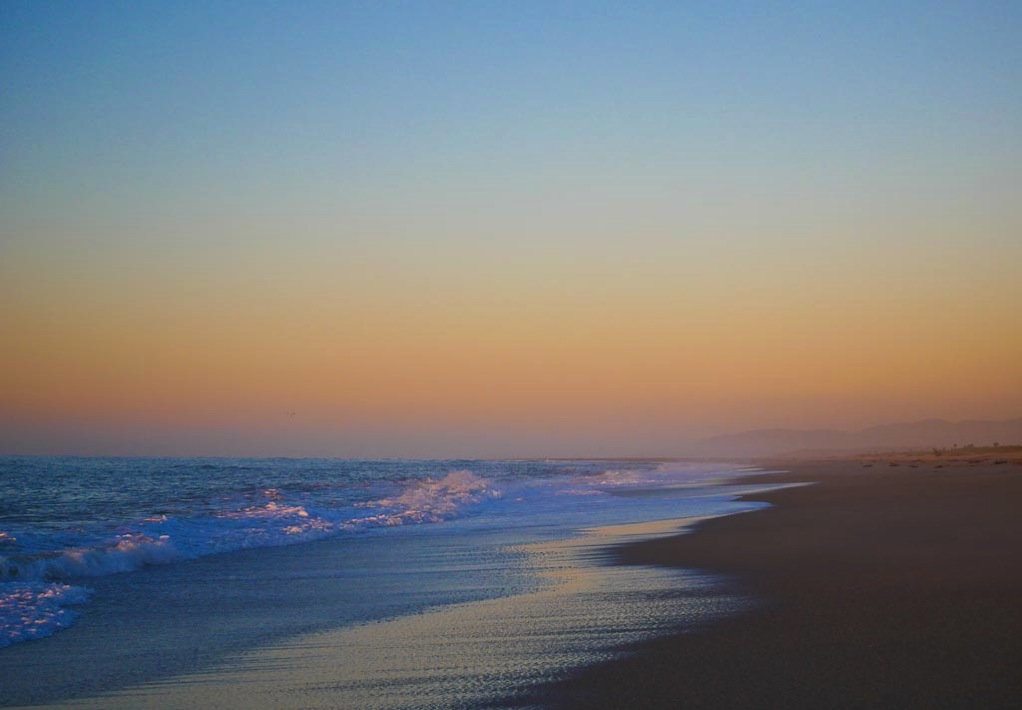 South Westland Beach at sunset