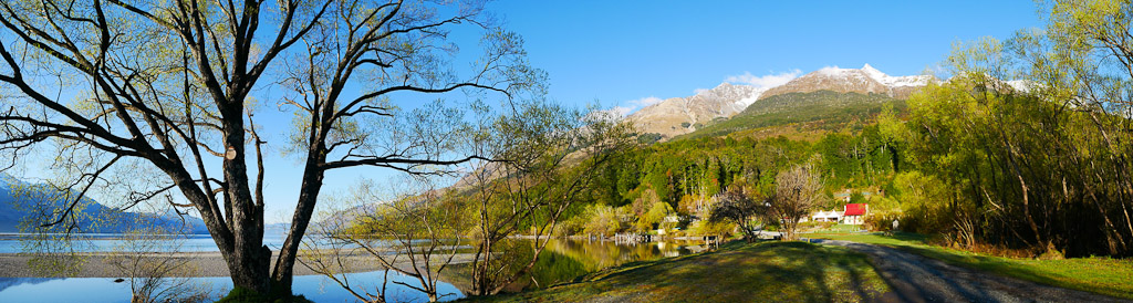 Kinloch Lodge and camping area in the foreground